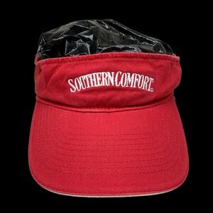 Southern Comfort Red Visor Toppers Adjustable Hat Cap Embroidered Logo